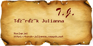 Török Julianna névjegykártya
